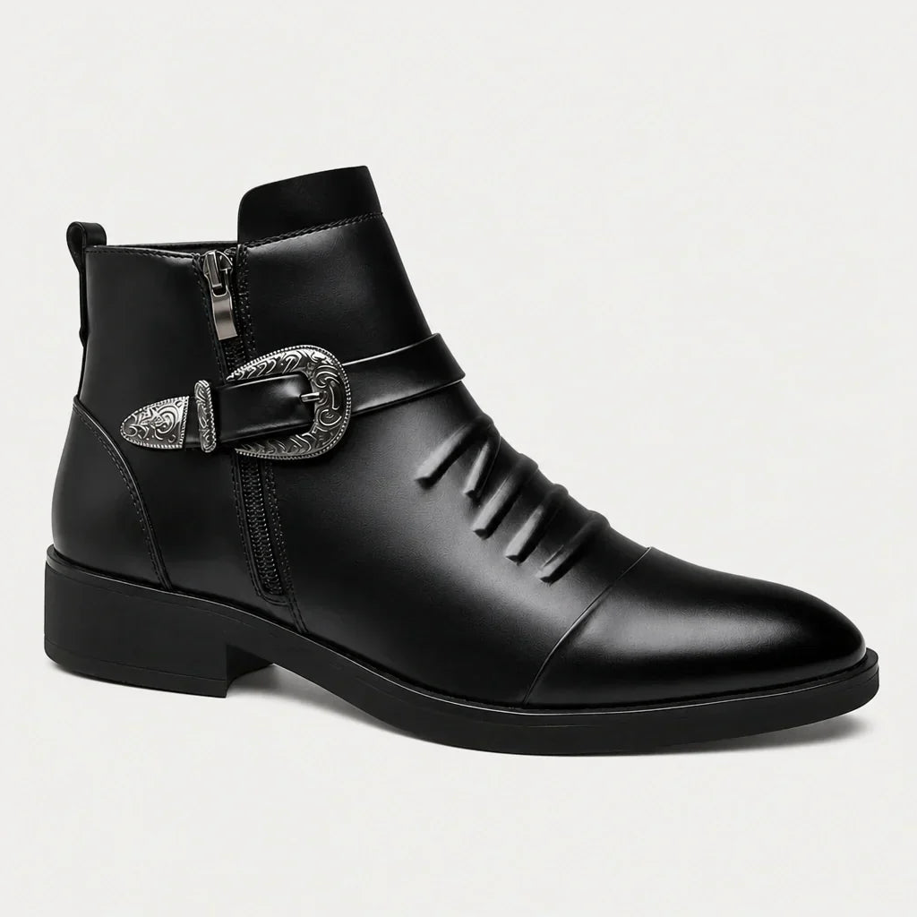 The Tobias Leather Chelsea Boot, up close