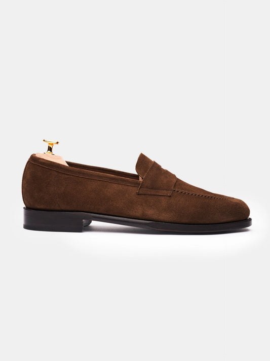 The Penny Loafer - Medium Brown Suede - Unlined