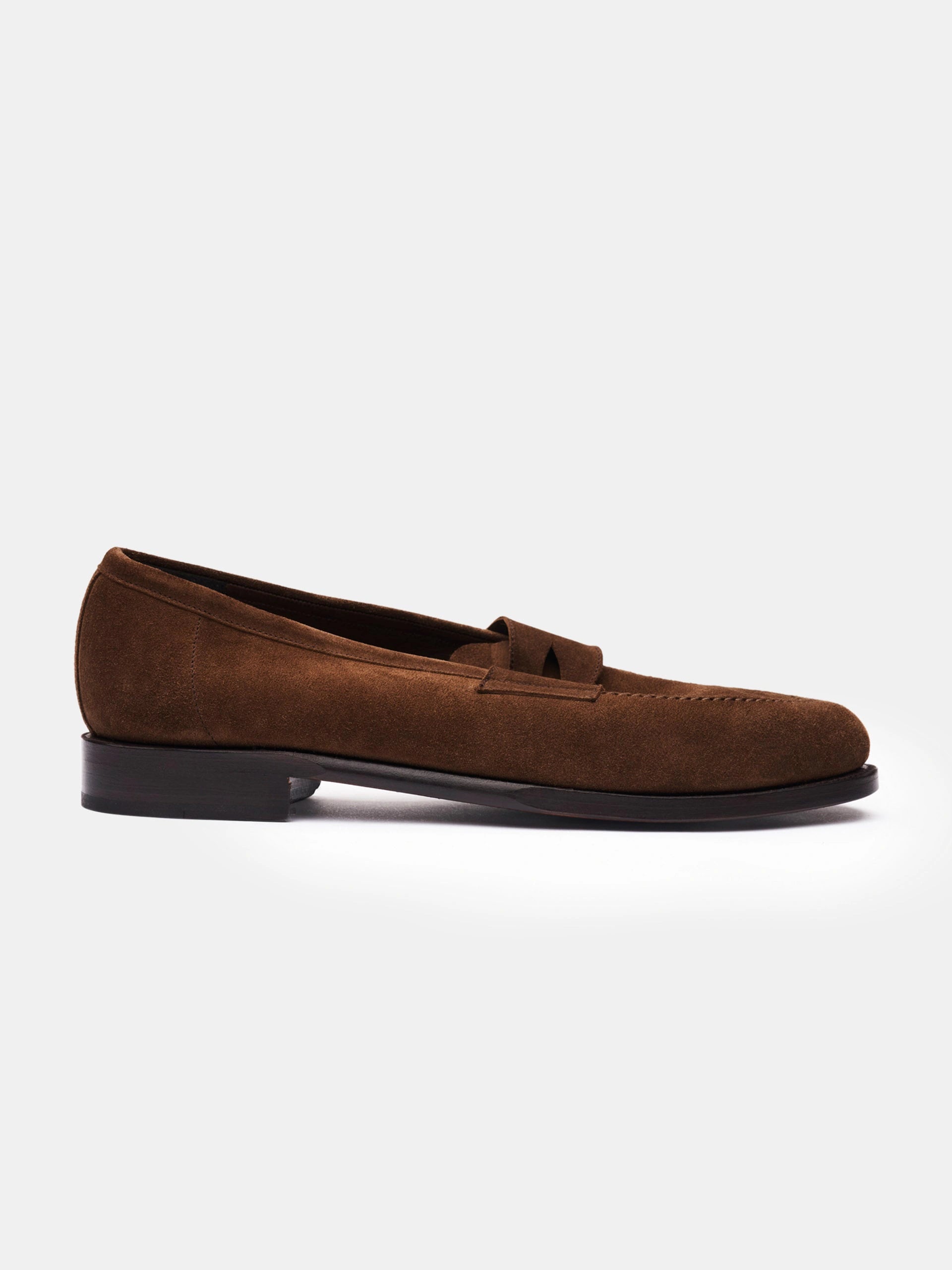 The Penny Loafer - Medium Brown Suede - Unlined