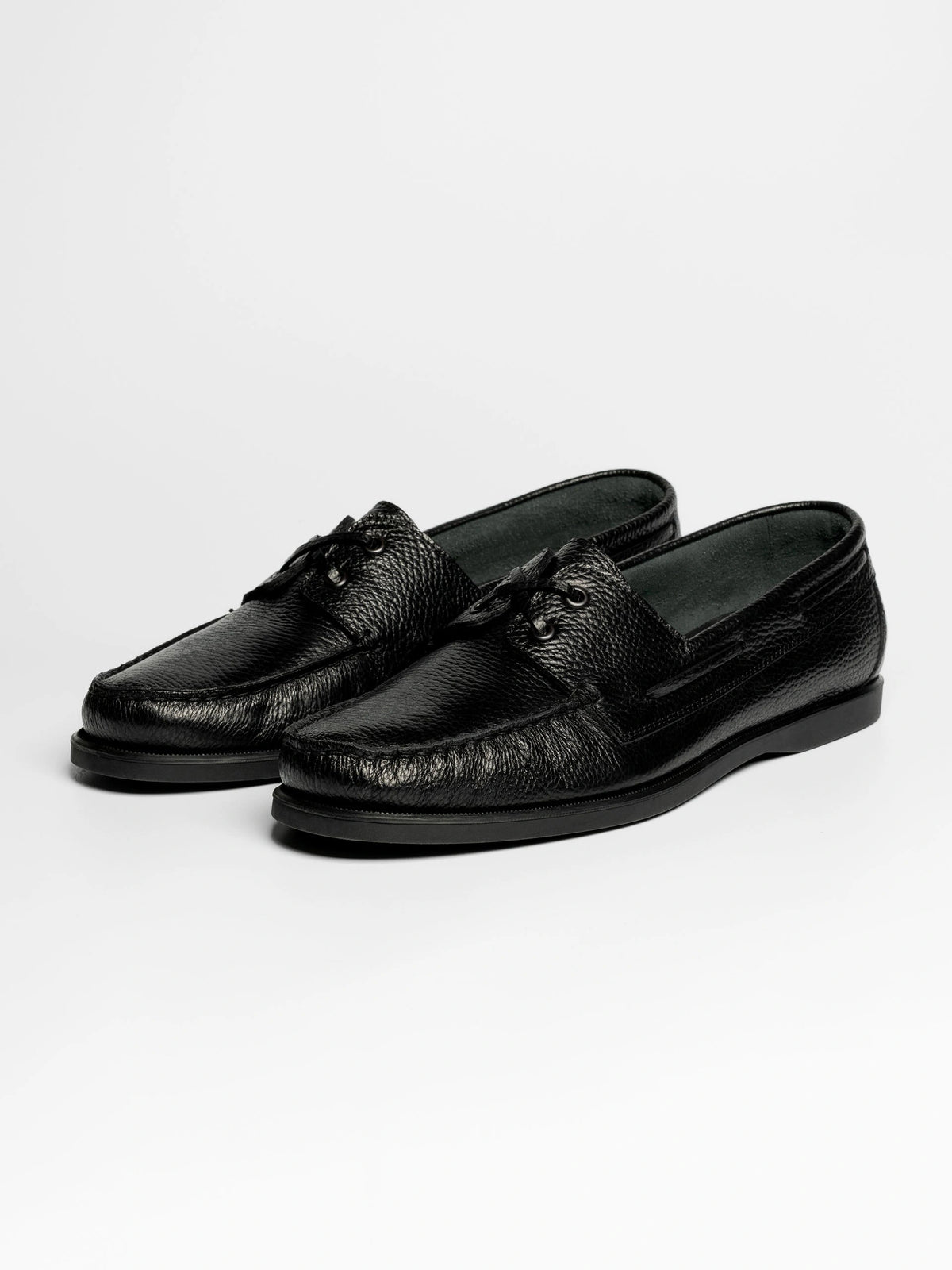 The Boat Shoe - Black Grain