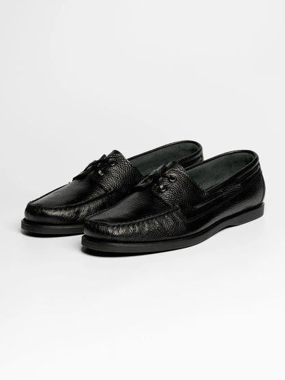 The Boat Shoe - Black Grain