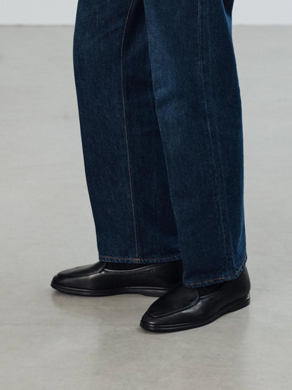 The Belgian Loafer - Black Deerskin