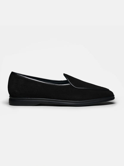 The Belgian Loafer - Black Suede