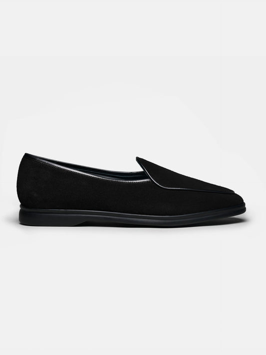 The Belgian Loafer - Black Suede