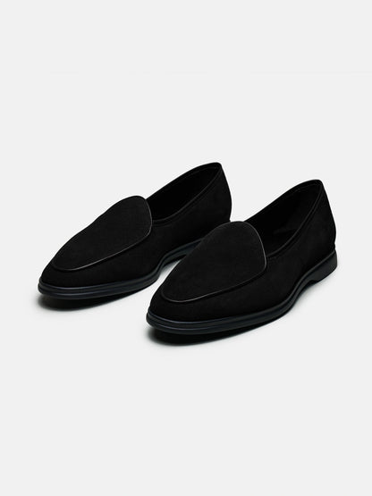 The Belgian Loafer - Black Suede