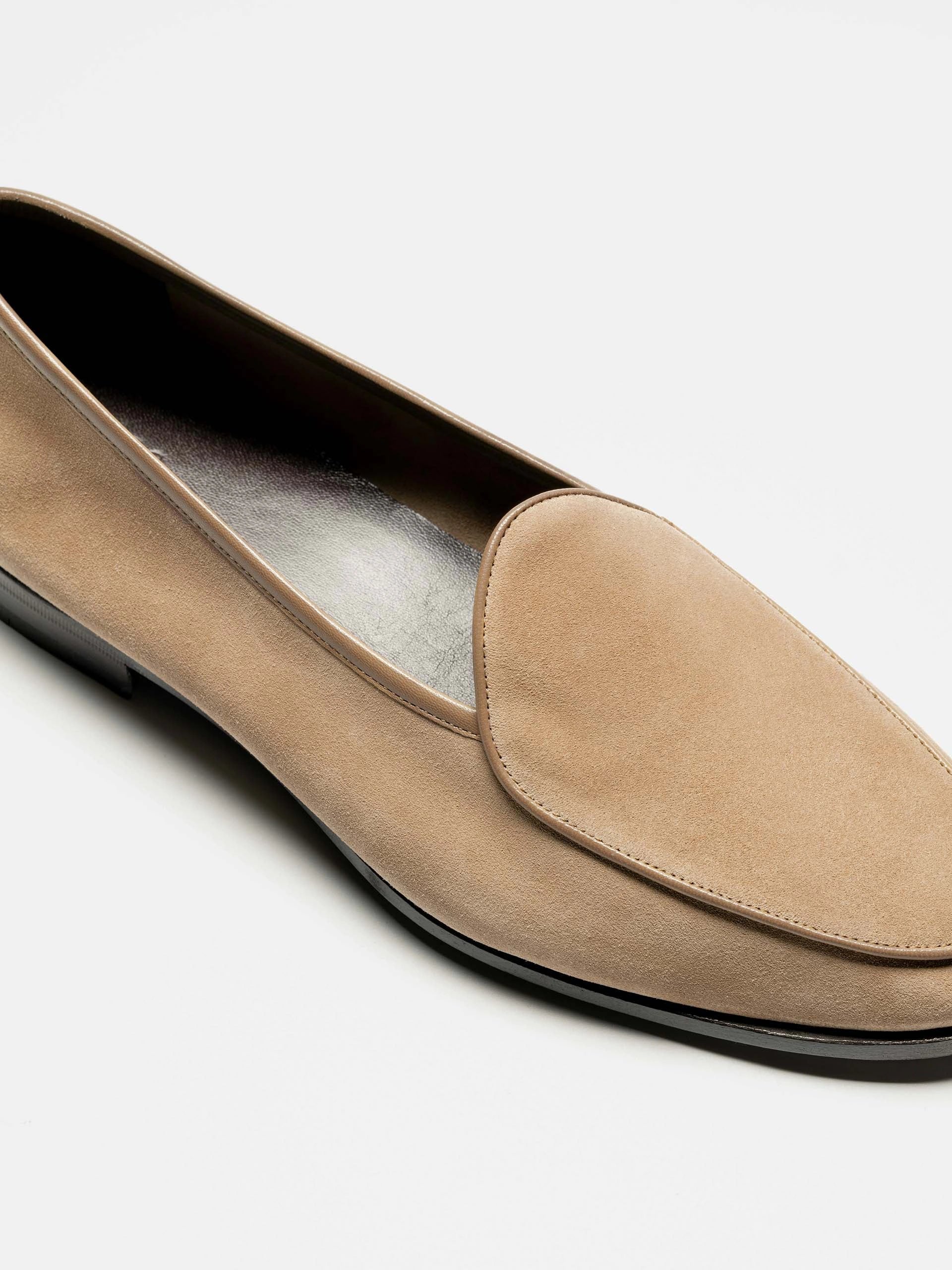 The Belgian Loafer - Beige Suede - Unlined