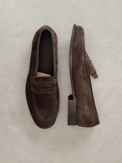 The Penny Loafer - Brown Suede - Unlined
