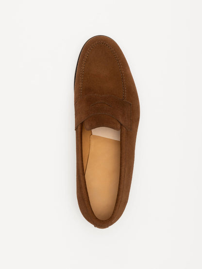 The Penny Loafer - Medium Brown Suede