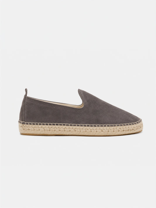 The Espadrille - Light Grey Suede