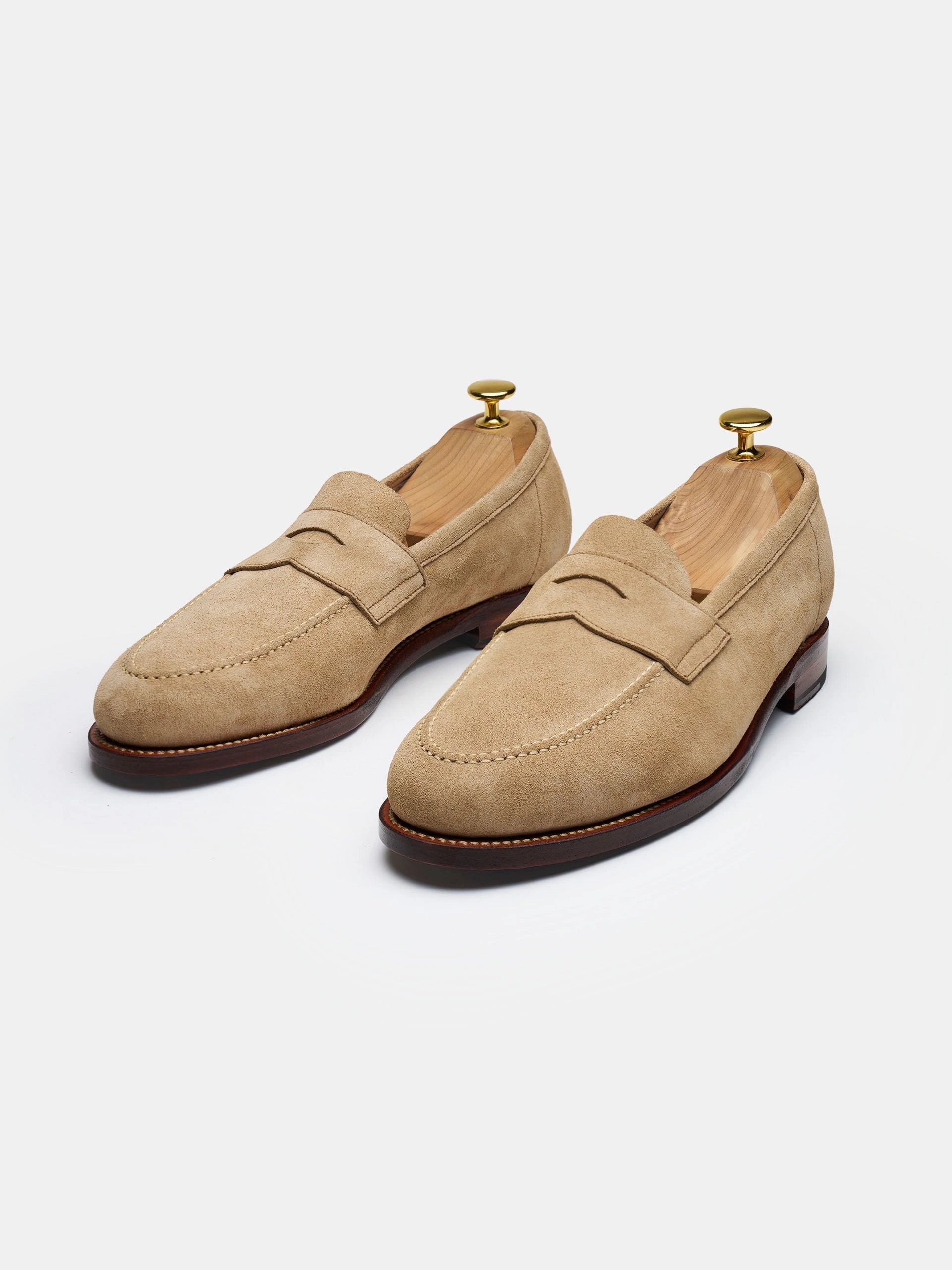 The Penny Loafer - Sand Suede - Unlined