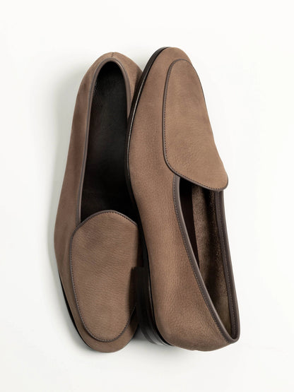 The Belgian Loafer - Taupe Nubuck - Unlined