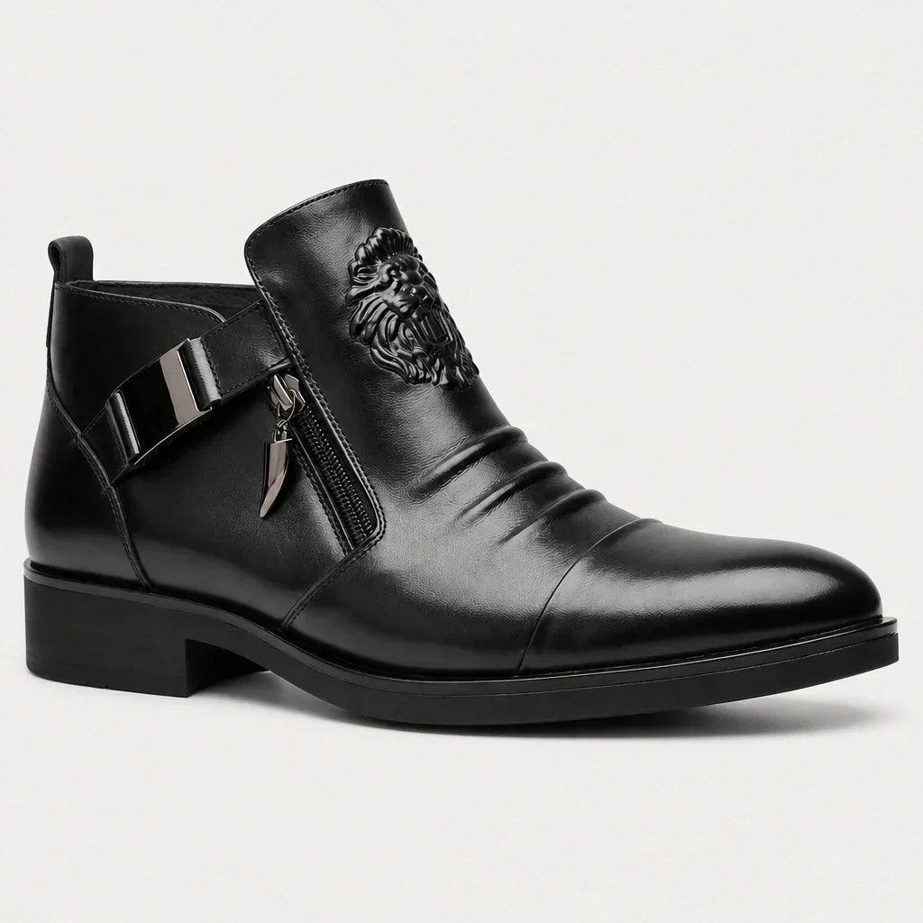 The Sven Leather Boot, up close