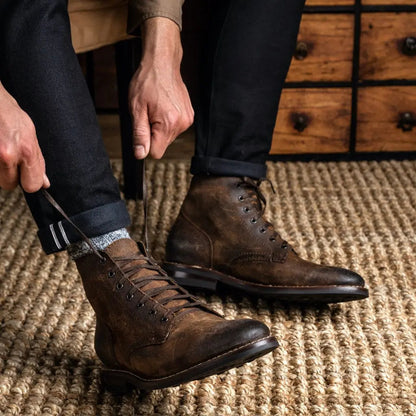 The Grady Plain-Toe Boot — Mocha