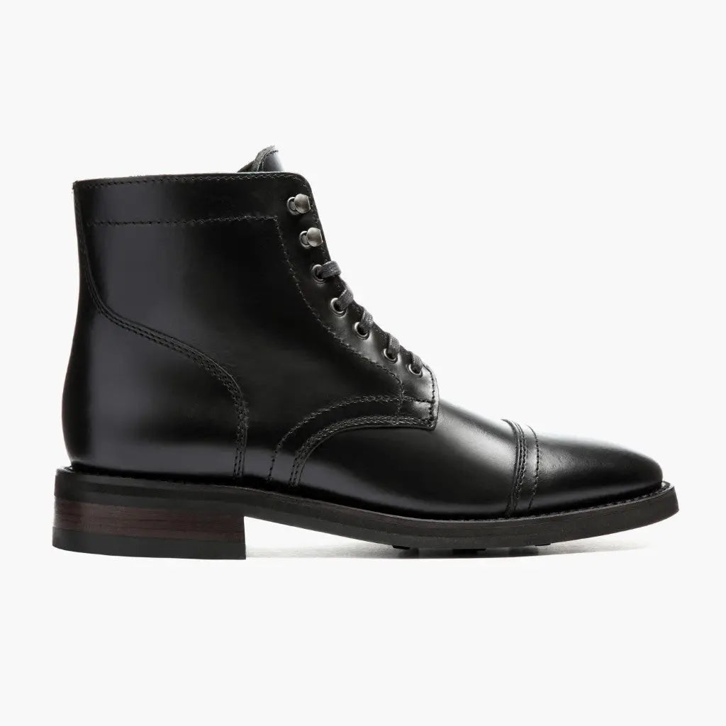 The Hayes Cap-Toe Boot — Black