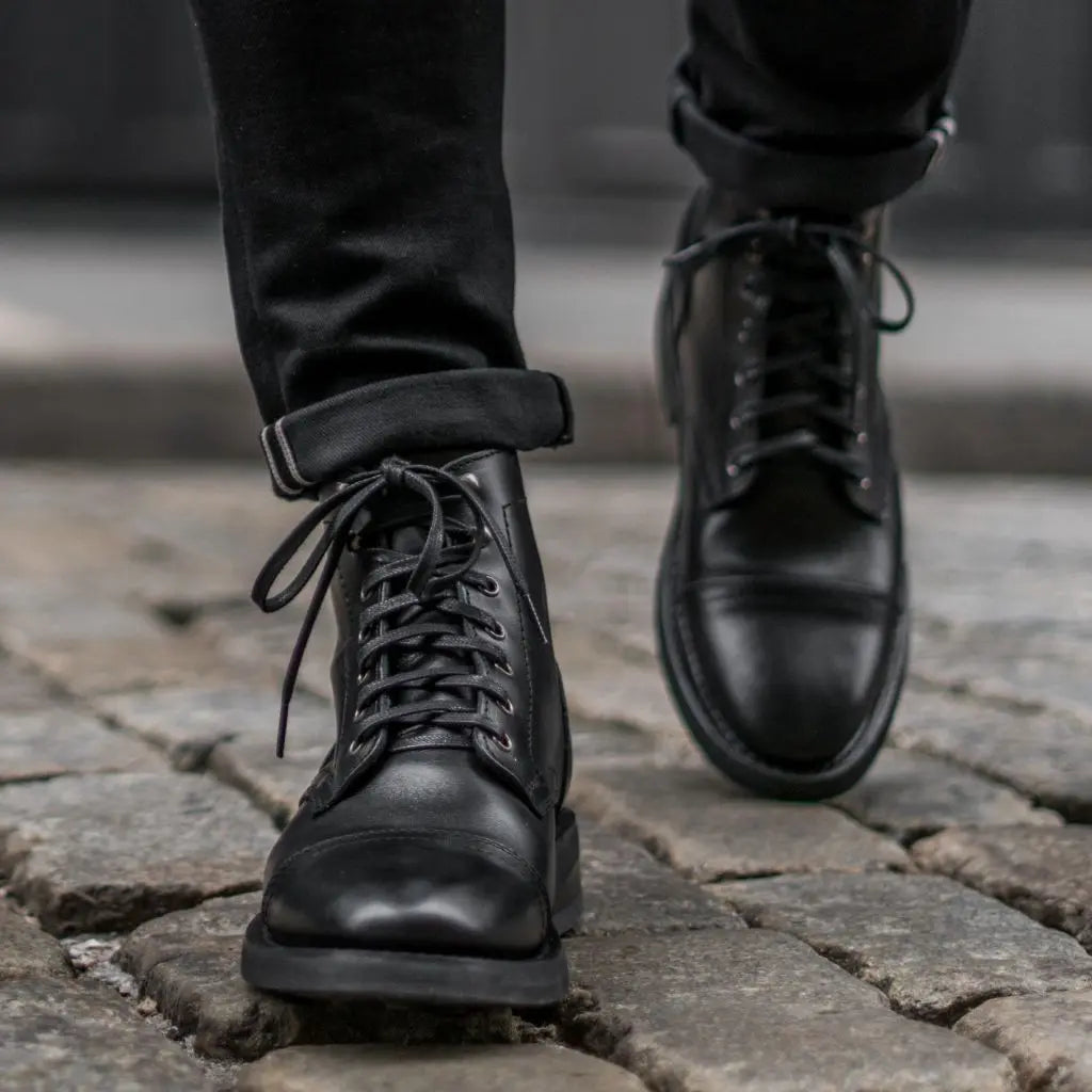 The Hayes Cap-Toe Boot — Black