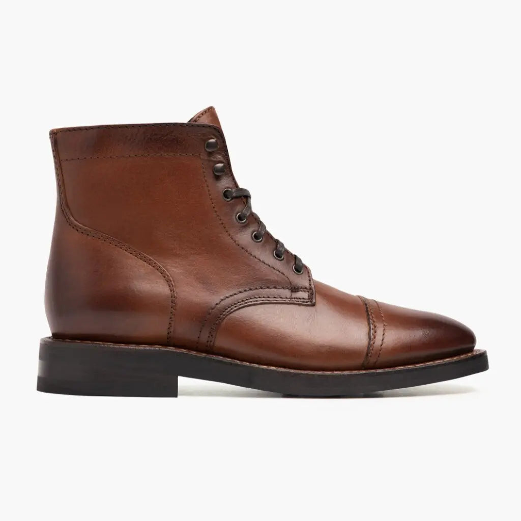 The Hayes Cap-Toe Boot — Brandy