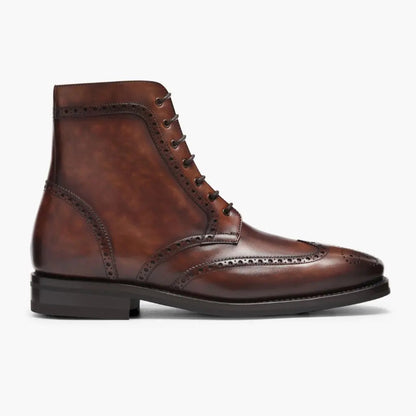 The Mercer Wingtip Boot — Burnished Cognac